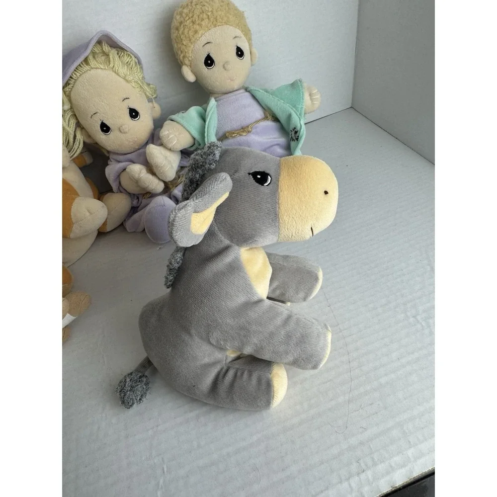 Precious Moment Plush‎ Lot Of 6 By Enesco Giraffe Donkey Boy Girl Dinosaur Tree